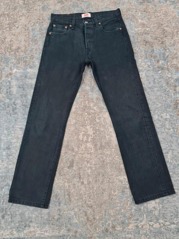 Levi's 501 W30 L32 Straight 100% katoen Bronno3032 Zwart, Kleding | Heren, Spijkerbroeken en Jeans, Zo goed als nieuw, W32 (confectie 46) of kleiner