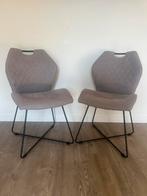 Grijze eetkamer stoelen, Huis en Inrichting, Stoelen, Ophalen, Zo goed als nieuw, Grijs, Twee
