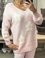 Roze trui met bloemen, Kleding | Dames, Truien en Vesten, Maat 38/40 (M), Made in Italy, Ophalen of Verzenden, Zo goed als nieuw
