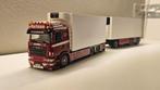 Tekno scania combi hartmann, Ophalen of Verzenden, Zo goed als nieuw, Bus of Vrachtwagen, Tekno