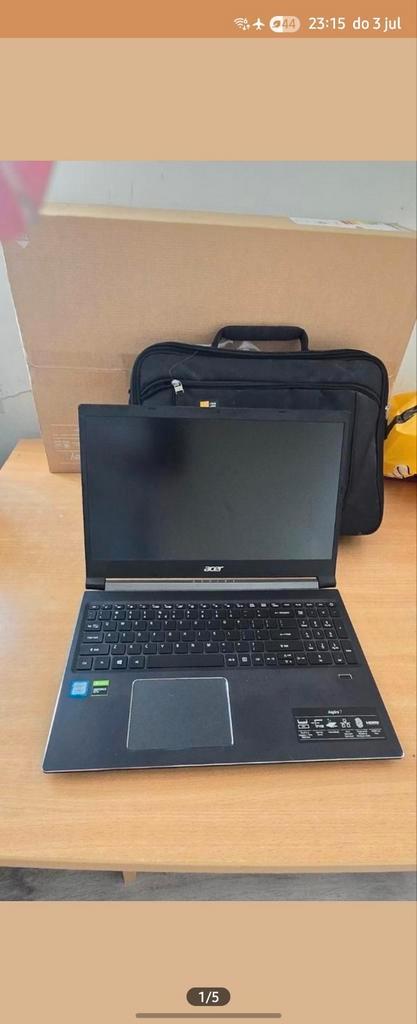 Acer Aspire A715-74G + laptop tas, Computers en Software, Windows Laptops, Zo goed als nieuw, 15 inch, 2 tot 3 Ghz, Ophalen of Verzenden