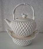 Meander theepot en theelicht, Huis en Inrichting, Keuken | Servies, Ophalen, Zo goed als nieuw, Aardewerk