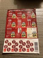 4 spaarkaarten VOMAR zegels BergHOFF bestek, Verzamelen, Vomar, Ophalen of Verzenden