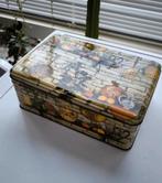 Oude trommel blik vintage Franse koektrommel met scharnieren, Verzamelen, Ophalen of Verzenden, Gebruikt, Overige