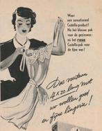 retro reclame 1951 Castella Nijmegen wolwas voor lingerie, Verzenden, Overige typen
