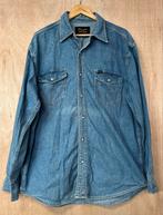 Vintage Wrangler denim overhemd spijkerhemd - Maat XL, Kleding | Heren, Overhemden, Blauw, Wrangler, Ophalen of Verzenden, Zo goed als nieuw