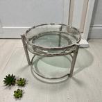 Design salontafel Double Swivel van Leitmotiv # 9849, Huis en Inrichting, 45 tot 60 cm, Gebruikt, Rond, L