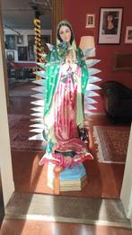Groot Mariabeeld handbeschilderd met metalen aureool, Ophalen, Zo goed als nieuw