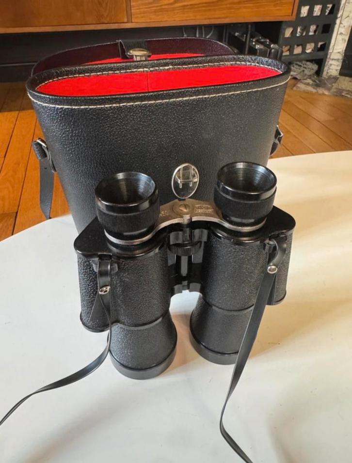 PM-Optik verrekijker 4x50 met origineel foedraal (Duitsland), Audio, Tv en Foto, Optische apparatuur | Verrekijkers, Zo goed als nieuw
