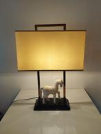 Italiaanse neoklassieke tafellamp met paard uit stukjes been, Ophalen, Gebruikt, Metaal, 50 tot 75 cm