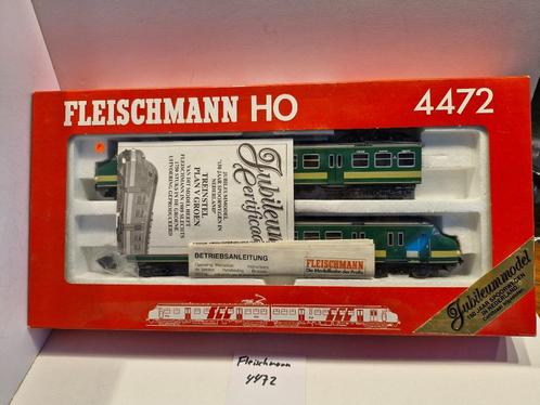 Fleischmann 4472 H0 Tweedelige Plan V groen/beige van de NS, Hobby en Vrije tijd, Modeltreinen | H0, Nieuw, Treinset, Gelijkstroom