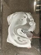 Dubbel glas met Rottweiler gravure - 37,5x65cm, Ophalen