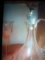 Kristal karaf met glazen op plateau, Ophalen of Verzenden