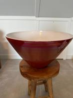 ECRI Aardewerk – Rood-Metallic & Wit, Ophalen, 40 cm of meer, Rond, Binnen
