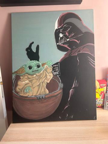 Groot Darth Vader & Grogu schilderij beschikbaar voor biedingen