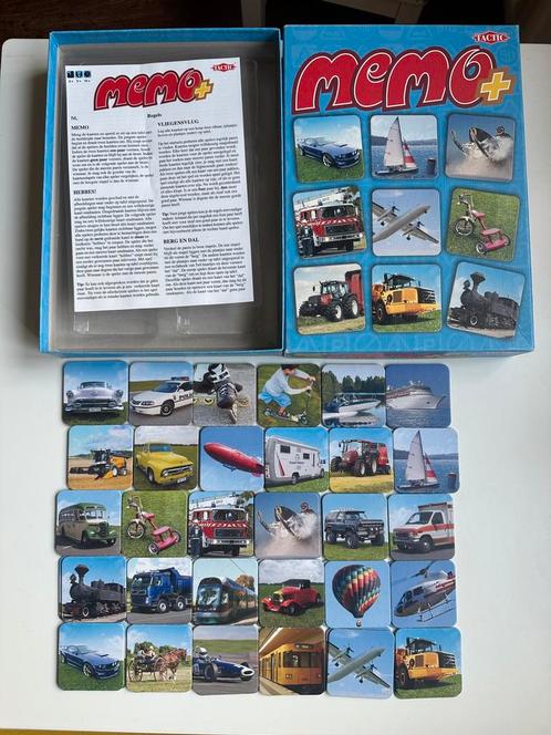 Memo vervoersmiddelen fiets auto tractor boot etc, Hobby en Vrije tijd, Gezelschapsspellen | Overige, Zo goed als nieuw, Ophalen of Verzenden
