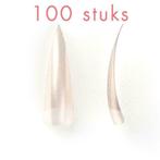Stiletto nagel tips, NATURAL met breed opzetstuk, 100 stuks, Nieuw, Toebehoren, Handen en Nagels, Ophalen