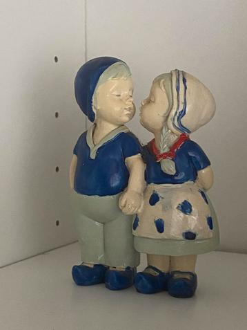 Delfts Blauw Beeldje - Kussend Paartje - Paar beschikbaar voor biedingen