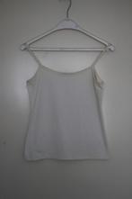 Topje Merk Basics. Maat M Kleur Wit/Geel, Maat 38/40 (M), Wit, Basics., Ophalen of Verzenden