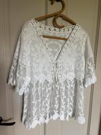 Leuke Ibiza / Boho / festival top! Kant, 100% katoen!, Kleding | Dames, Tops, Ophalen of Verzenden, Zo goed als nieuw, Wit, Korte mouw