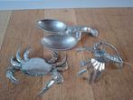 Metalen Maritieme Decoratie Set - Kreeft, Krab & Schaal, Ophalen of Verzenden