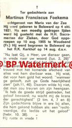 Foekema Martinus 1921 Bolsward 1965 Woudsend x vd Zee -20585, Verzamelen, Bidprentjes en Rouwkaarten, Bidprentje, Ophalen of Verzenden