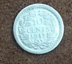 Zilveren Nederlandsche 10 Cent 1917, Postzegels en Munten, Munten | Nederland, Zilver, Koningin Wilhelmina, 10 cent, Ophalen of Verzenden