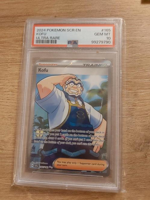 Kofu FA trainer #165 Stellar Crown psa10, Hobby en Vrije tijd, Verzamelkaartspellen | Pokémon, Zo goed als nieuw, Ophalen of Verzenden