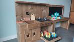 Jorg Speelgoed Keuken met Schoolbankje - Hout, Ophalen, Zo goed als nieuw, Hout