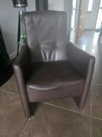 Bruine lederen eetkamerstoelen, Ophalen, Gebruikt, Leer, 50 tot 75 cm