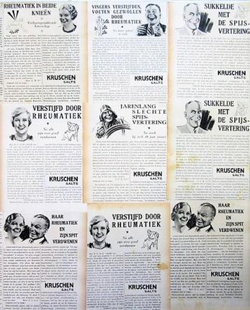 46 vintage advertenties reclames Kruschen salts 1935-38 zout beschikbaar voor biedingen