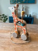 Houten Giraffe trekfiguur, Ophalen of Verzenden, Zo goed als nieuw, Overige typen