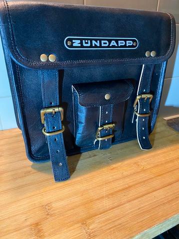 Zundapp bagagerek leren tas/koffer in het bruin of zwart  beschikbaar voor biedingen