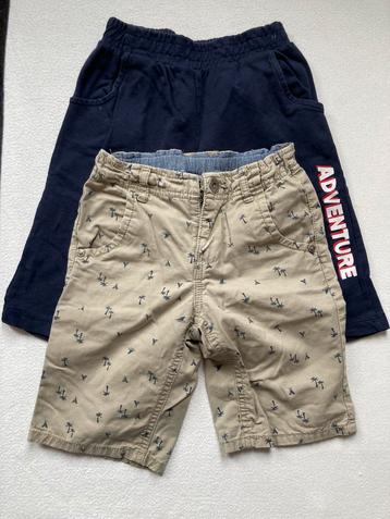 2 keer jongens shorts/korte broeken mt 110 beschikbaar voor biedingen