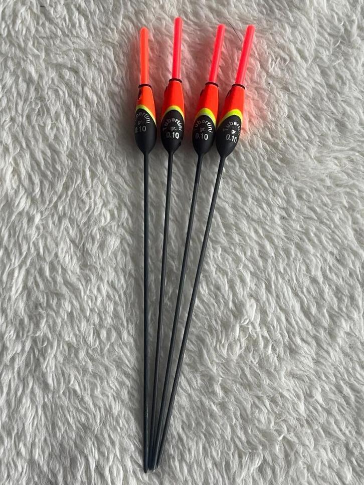 adv 182 / NIEUW set 4 inline dobbers TUBERTINI 0,10gr, Watersport en Boten, Hengelsport | Witvissen, Nieuw, Dobber of Lood, Ophalen of Verzenden