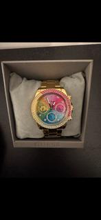 Guess horloge multicolor met goud, Verzenden, Guess, Polshorloge, Zo goed als nieuw