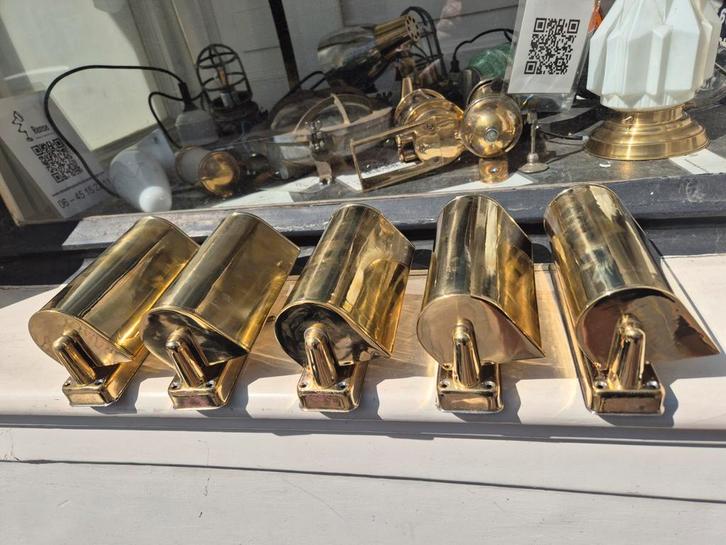 Oude messing verstelbare wandlamp bedlamp keukenlamp 245ps, Huis en Inrichting, Lampen | Wandlampen, Gebruikt, Ophalen