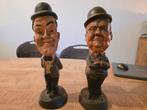 Te koop laurel en hardy beelden 40 cm hoog zie foto, Ophalen of Verzenden, Zo goed als nieuw, Mens