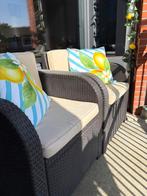 2 Allibert balkonstoelen met kussens + sierkussens, Ophalen, Gebruikt, Kunststof