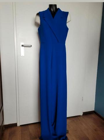 Kobaltblauwe jumpsuit mouwloos met transparant rugdeel €30 beschikbaar voor biedingen
