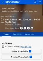 4 staanplaatsen voor Bad Bunny @ Gelredome 24 juni, Drie personen of meer, Juni