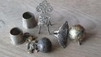 Lot divers zilver / vingerhoeden / ring / stoel / ballen enz, Antiek en Kunst, Ophalen of Verzenden, Zilver