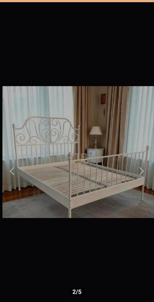 Bed ikea nieuw, Huis en Inrichting, Slaapkamer | Bedden, Zo goed als nieuw, Tweepersoons, 140 cm, Hout, Wit, Ophalen of Verzenden