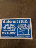 3767 Sticker Autoruit Stuk.Van Leeuwen helpt u Direct, Ophalen of Verzenden, Zo goed als nieuw
