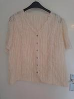 Creme wit blouse met kant mt 44, Ophalen of Verzenden, Zo goed als nieuw, Maat 42/44 (L), Wit