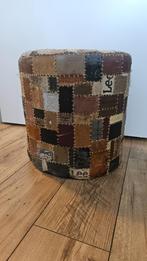 Patchwork poef/voetenbank, Ophalen, Minder dan 50 cm, Gebruikt, Rond