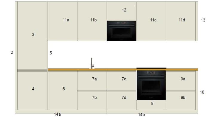 Fronten Ikea Metod (ladefronten deuren greeploos als Voxtorp, Huis en Inrichting, Keuken | Keukenelementen, Nieuw, Minder dan 100 cm