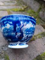 Vloeiblauw kommetje herder met schapen, Ophalen of Verzenden