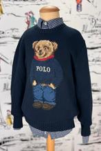 Ralph Lauren navy trui met beer maat 10-12, Verzenden, Trui of Vest, Zo goed als nieuw, Ralph Lauren