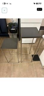 2 bloemen tafeltjes rvs marmer, Huis en Inrichting, Woonaccessoires | Zuilen en Pilaren, Ophalen, Gebruikt